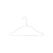 MK-43 - White - Metal Clothes Hangers with Notch 1.8mm thick white