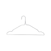 MK-43 - Silver - Metal Clothes Hangers with Notch 2.2mm Thickness