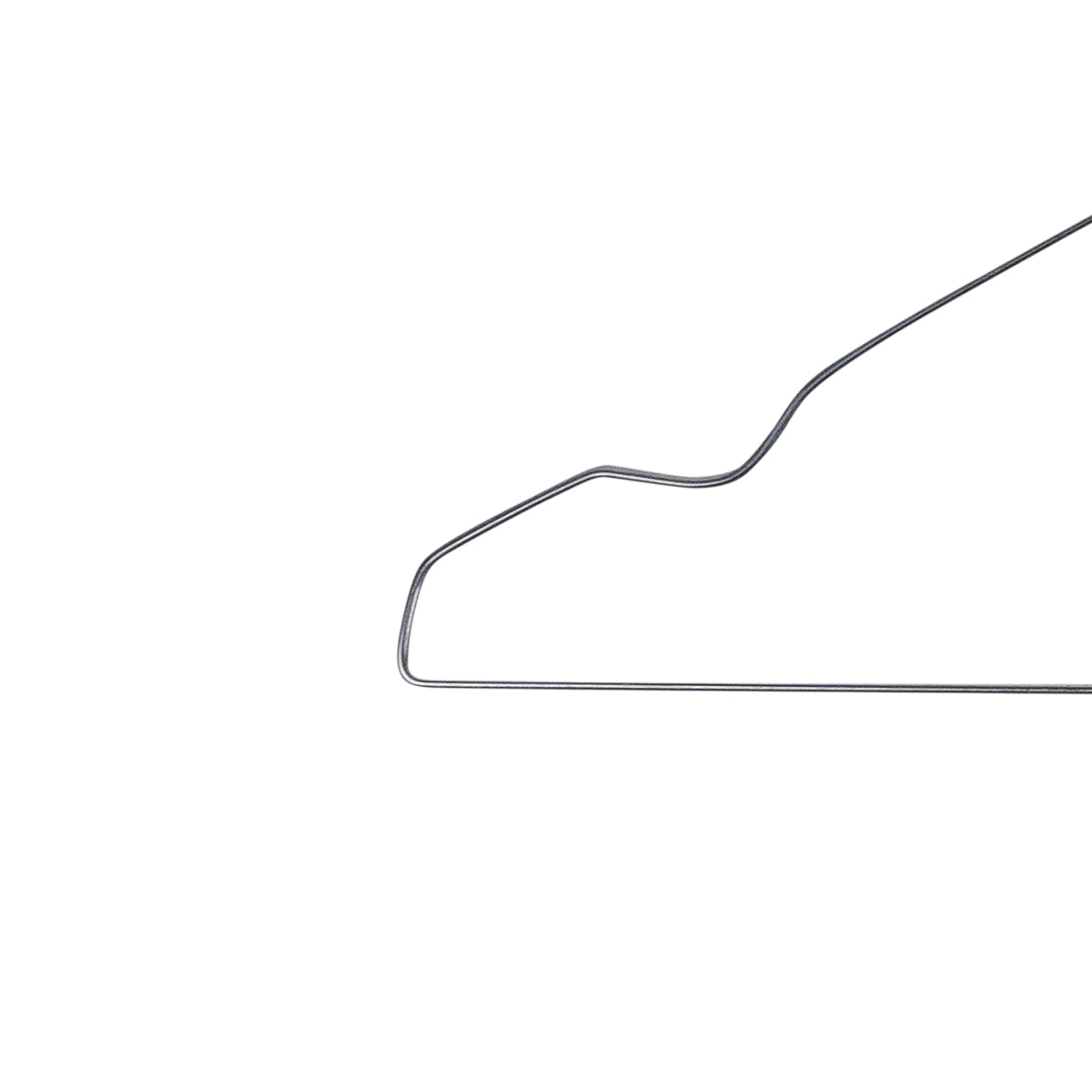MK-43 - Silver - Metal Clothes Hangers with Notch 2.2mm Thickness