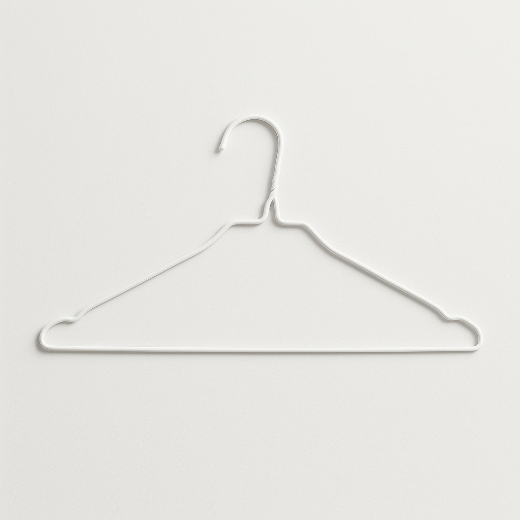 MK-43 - Wit - Metalen Kledinghangers met Inkeping 1.8mm dikte wit