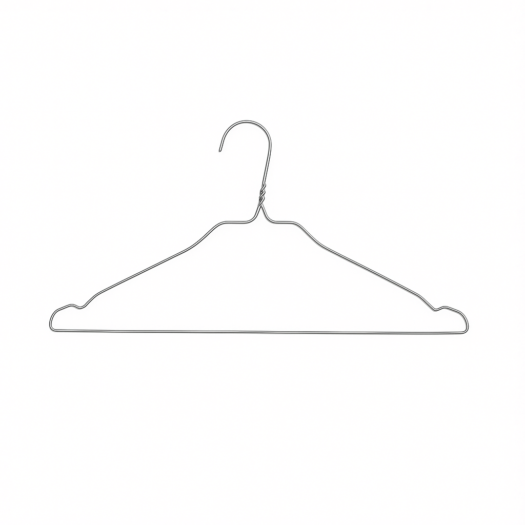 MK-43 - Zilver - Metalen Kledinghangers met Inkeping 2.2mm dikte